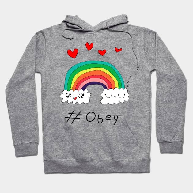 Keep Happy And Obey Hoodie by qqqueiru